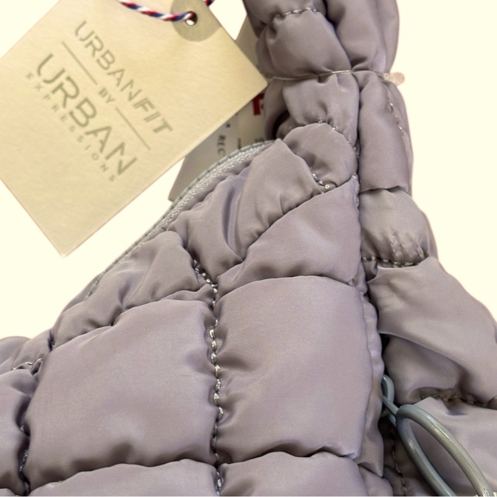 URBAN EXPRESSIONS Square Quilt Nylon Hobo Bag in Carbon (NWT) - Picture 5 of 7